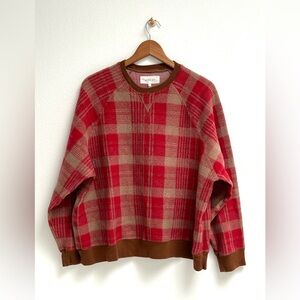 The Great, Slouch Sweatshirt, Lumber Plaid, Size 2